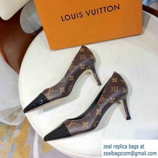 Louis Vuitton Heel 6.5cm Fetish Pumps Monogram Canvas/Patent Black