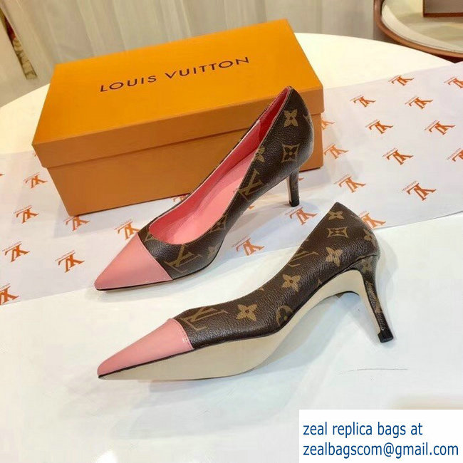 Louis Vuitton Heel 6.5cm Fetish Pumps Monogram Canvas/Patent Pink