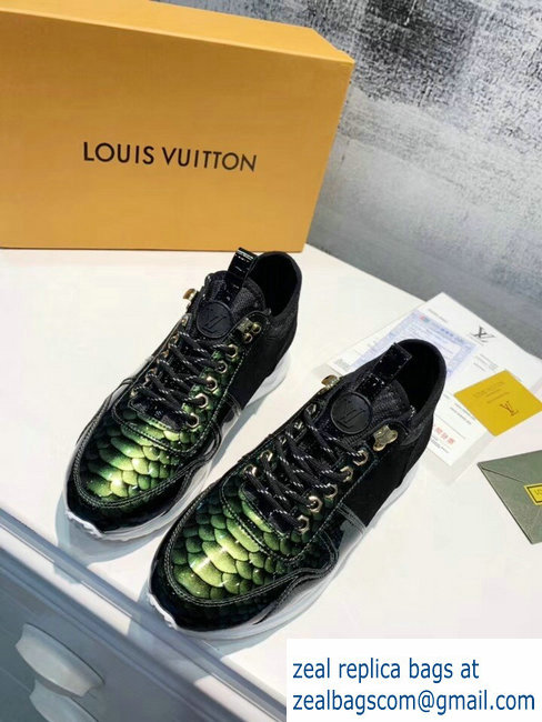 Louis Vuitton Iridescent Fish Scale Pattern Run Away Sneakers 03 2019 - Click Image to Close