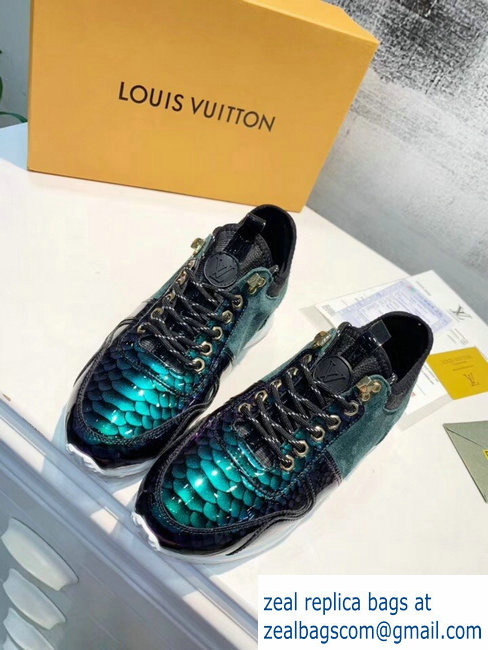 Louis Vuitton Iridescent Fish Scale Pattern Run Away Sneakers 06 2019