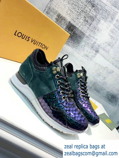 Louis Vuitton Iridescent Fish Scale Pattern Run Away Sneakers 06 2019