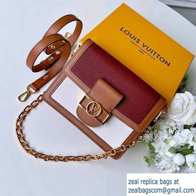 Louis Vuitton Leather Dauphine PM Bag Purple/White 2019