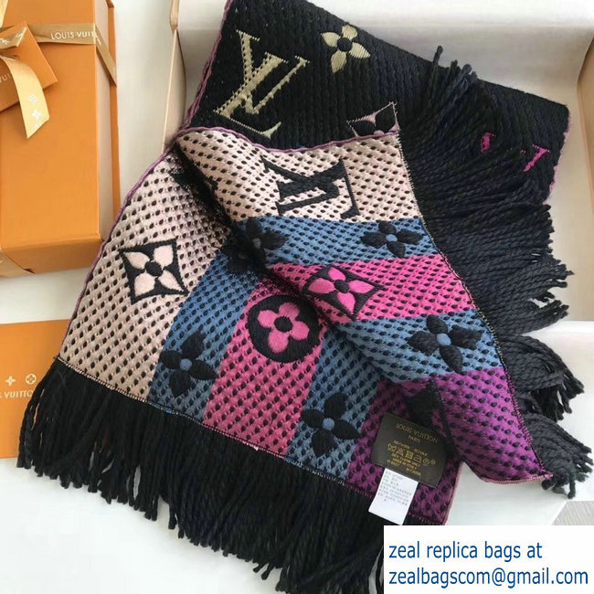 Louis Vuitton Logomania Rainbow Scarf M70899 Black 2018