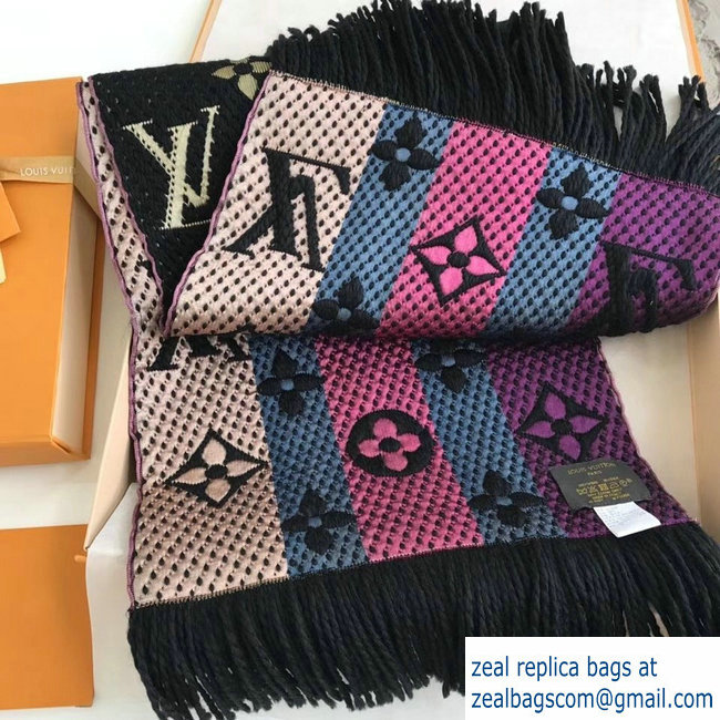 Louis Vuitton Logomania Rainbow Scarf M70899 Black 2018