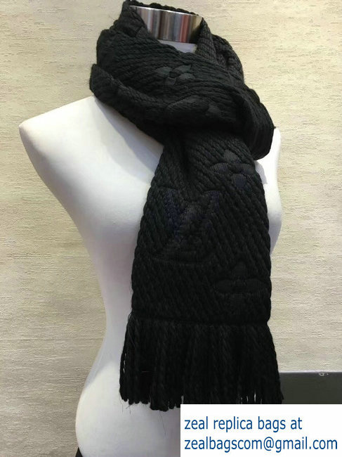 Louis Vuitton Logomania Scarf Black 2018