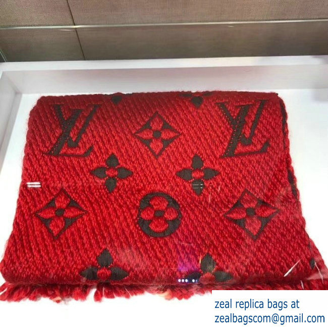 Louis Vuitton Logomania Scarf M72432 Ruby 2018