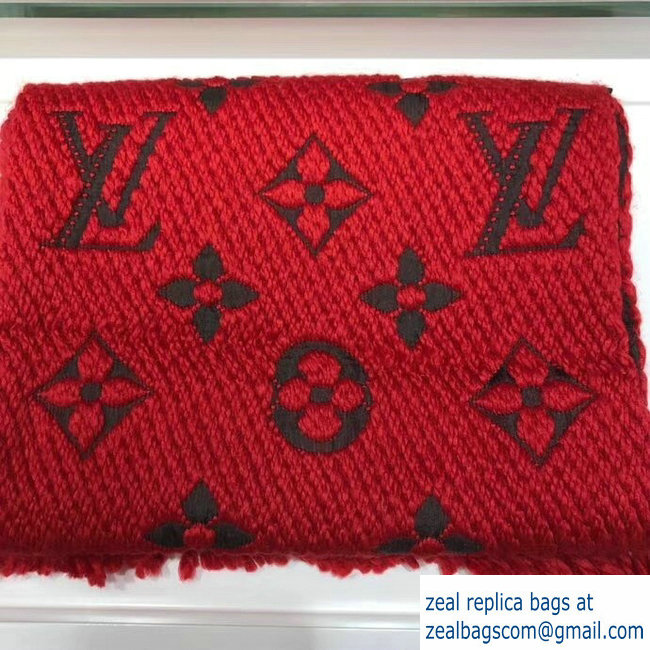 Louis Vuitton Logomania Scarf M72432 Ruby 2018