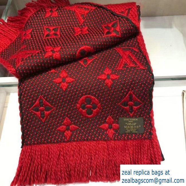 Louis Vuitton Logomania Scarf M72432 Ruby 2018