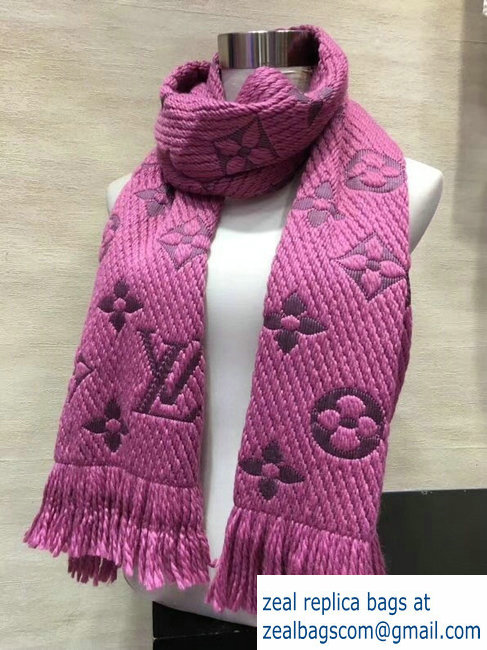 Louis Vuitton Logomania Scarf Pink 2018 - Click Image to Close