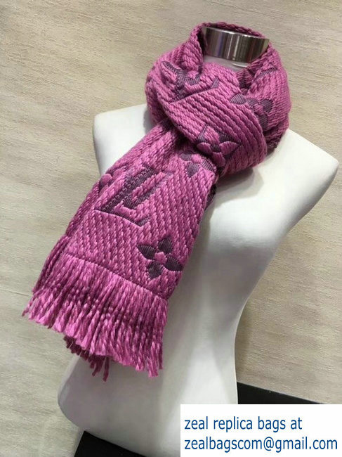 Louis Vuitton Logomania Scarf Pink 2018 - Click Image to Close