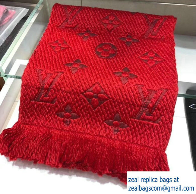 Louis Vuitton Logomania Scarf Red 2018