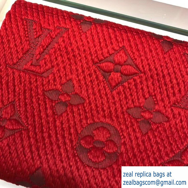 Louis Vuitton Logomania Scarf Red 2018
