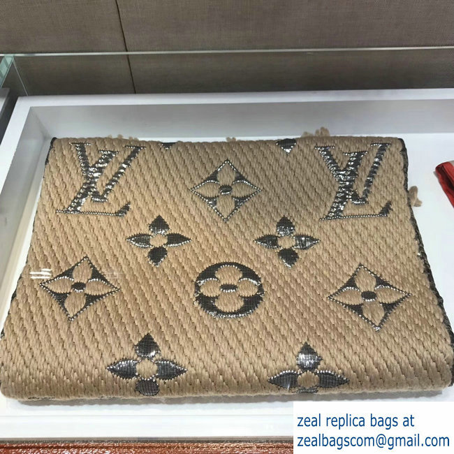 Louis Vuitton Logomania Shine Scarf Beige 2018