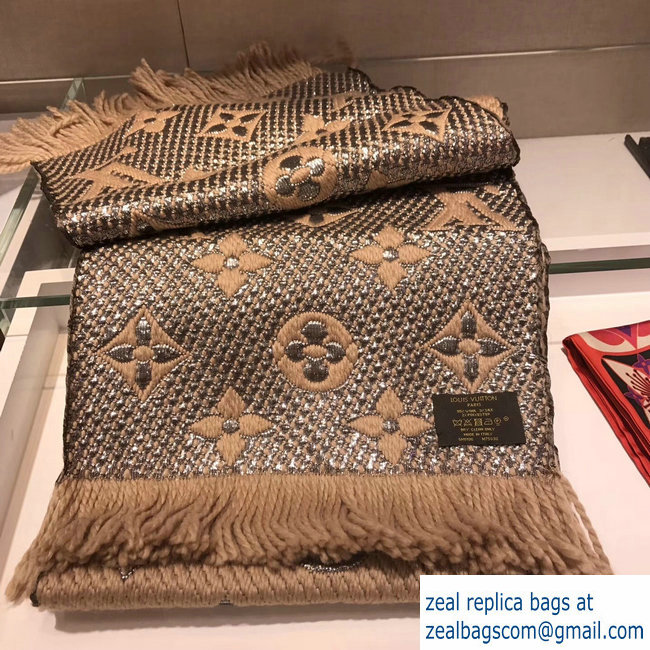 Louis Vuitton Logomania Shine Scarf Beige 2018