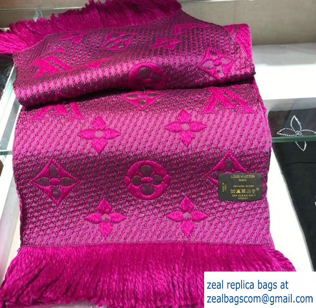 Louis Vuitton Logomania Shine Scarf Fuchsia 2018 - Click Image to Close