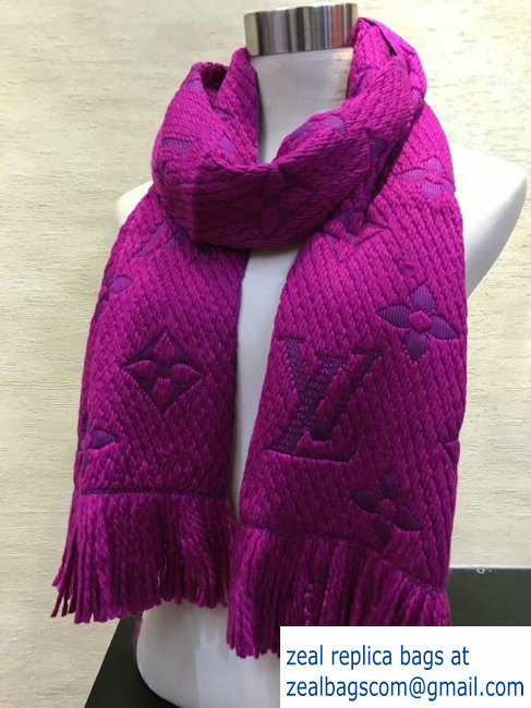 Louis Vuitton Logomania Shine Scarf Fuchsia 2018 - Click Image to Close