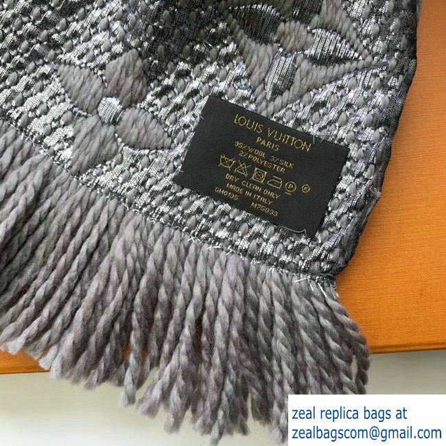 Louis Vuitton Logomania Shine Scarf Gray 2018