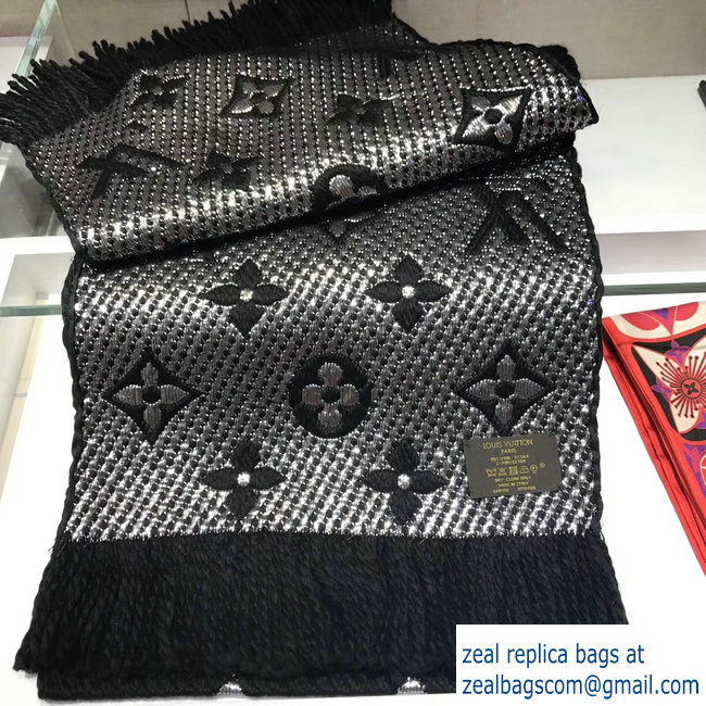 Louis Vuitton Logomania Shine Scarf M75833 Black 2018