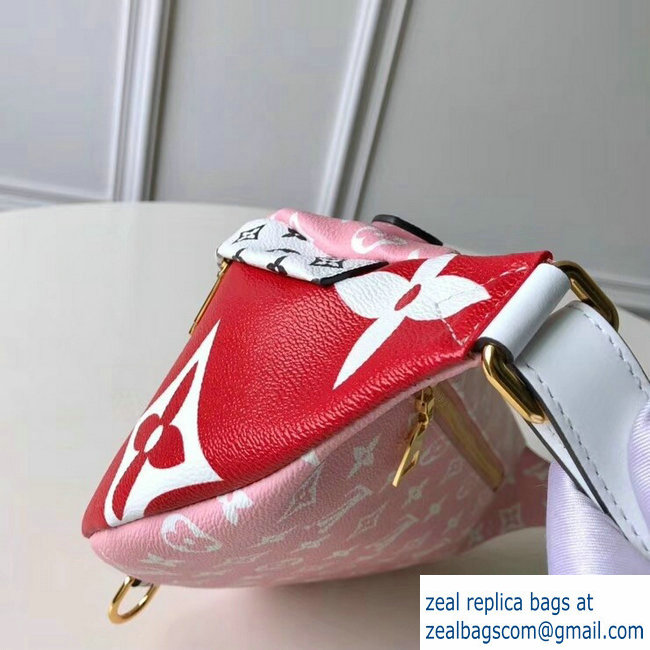 Louis Vuitton Monogram Canvas Bumbag M43644 Red/White/Pink 2019 - Click Image to Close