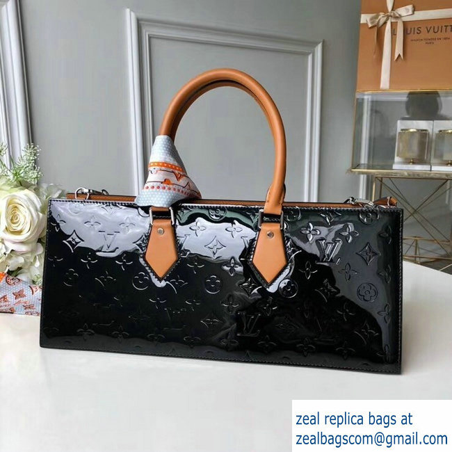 Louis Vuitton Sac Tricot Bag Monogram Vernis Leather Black M44371 2019 - Click Image to Close