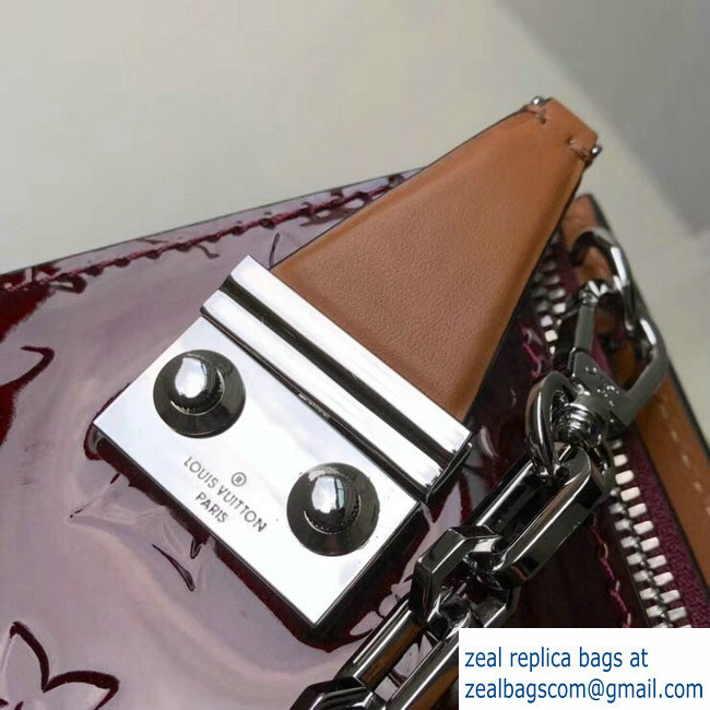 Louis Vuitton Sac Tricot Bag Monogram Vernis Leather Burgundy M44371 2019 - Click Image to Close