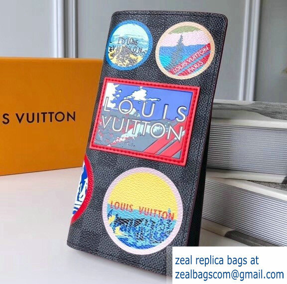 Louis Vuitton Travel Stickers Patches Alps Brazza Wallet N60091 2018 - Click Image to Close