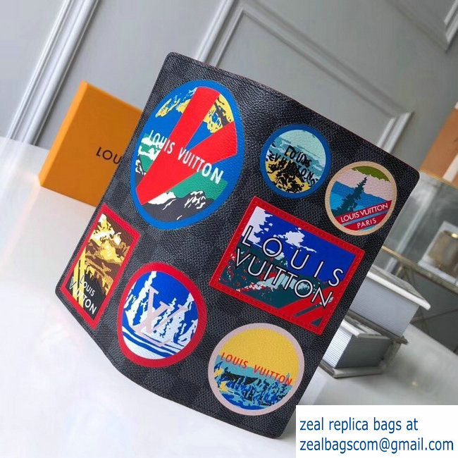 Louis Vuitton Travel Stickers Patches Alps Brazza Wallet N60091 2018