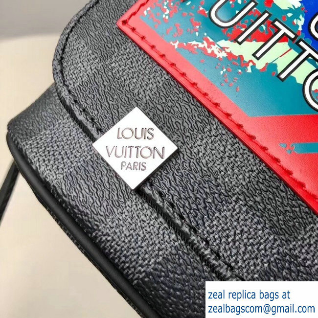 Louis Vuitton Travel Stickers Patches Alps Damier Graphite Canvas District PM Messenger Bag N40040 2018 - Click Image to Close