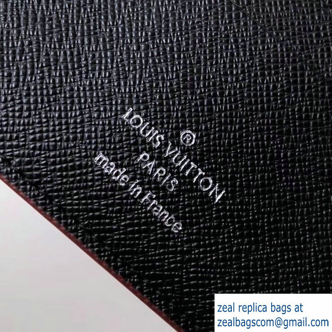 Louis Vuitton Travel Stickers Patches Alps Damier Graphite Canvas Multiple Wallet N60097 2018