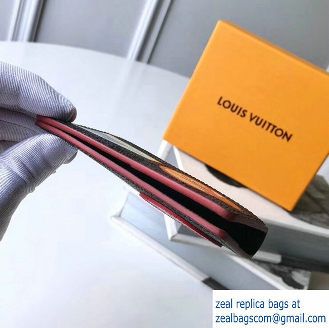 Louis Vuitton Travel Stickers Patches Alps Damier Graphite Canvas Pocket Organizer Wallet N60130 2018