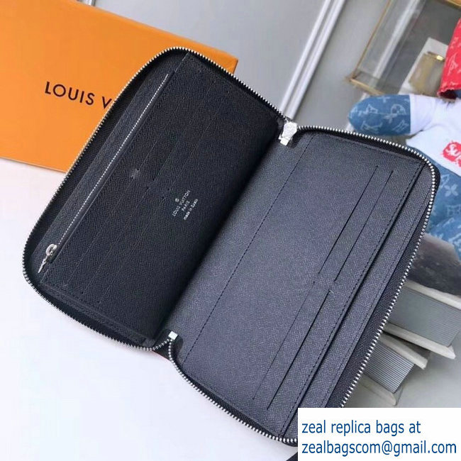 Louis Vuitton Travel Stickers Patches Alps Damier Graphite Canvas Zippy Organizer Wallet N60153 2018 - Click Image to Close