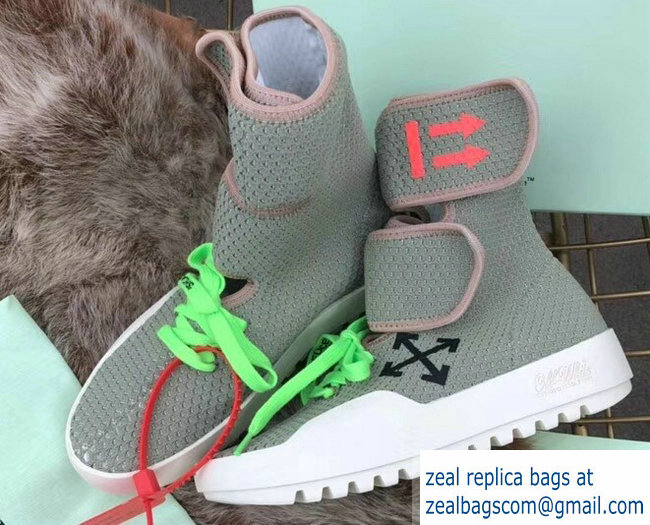 Off-white Sneakers Boots Beige 2018 - Click Image to Close