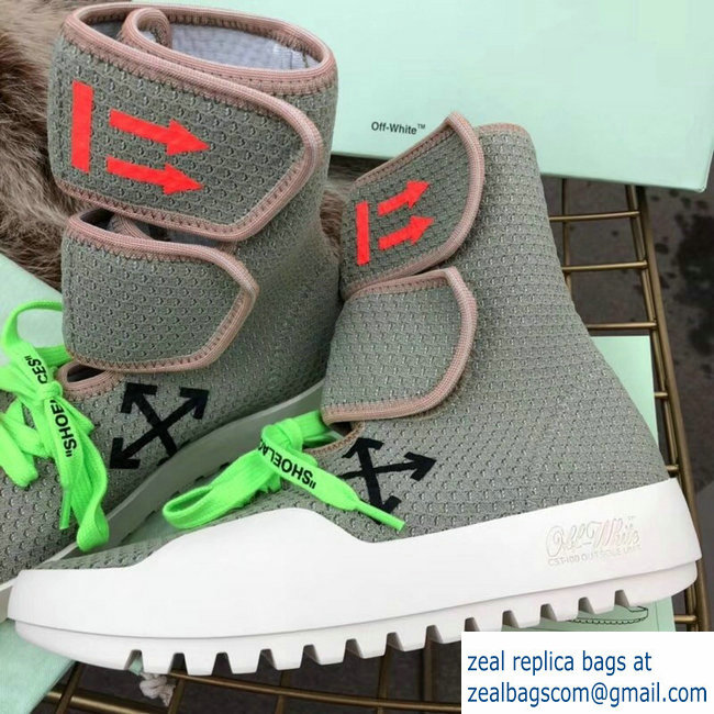 Off-white Sneakers Boots Beige 2018 - Click Image to Close