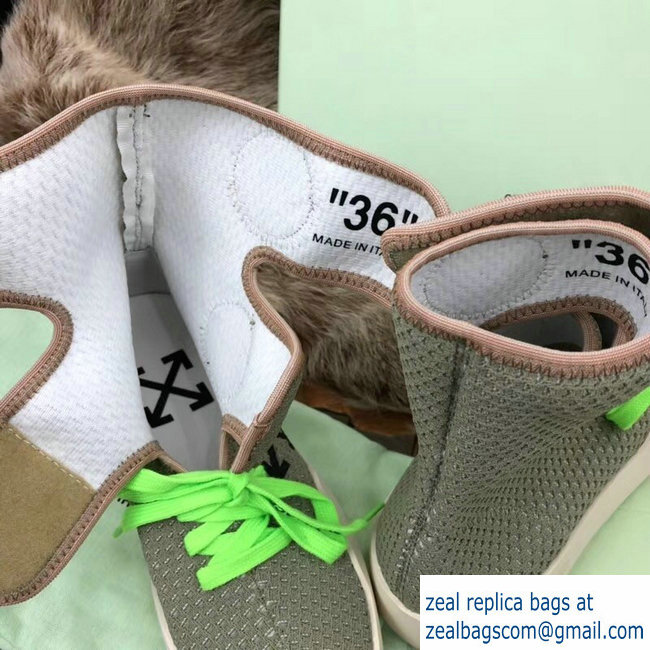 Off-white Sneakers Boots Beige 2018 - Click Image to Close