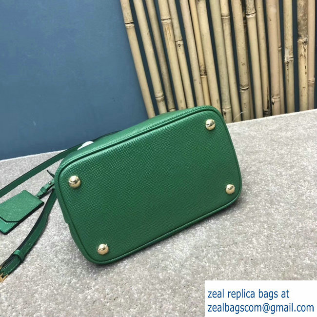 Prada Saffiano Leather Double Medium Bag 1BA212 Green 2018 - Click Image to Close