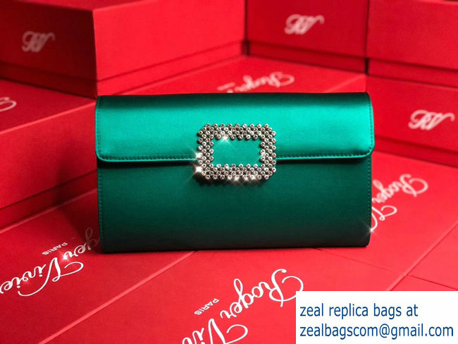 ROGER VIVER Envelope Flap should clutch bag DARK GREENISH