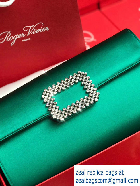 ROGER VIVER Envelope Flap should clutch bag DARK GREENISH - Click Image to Close