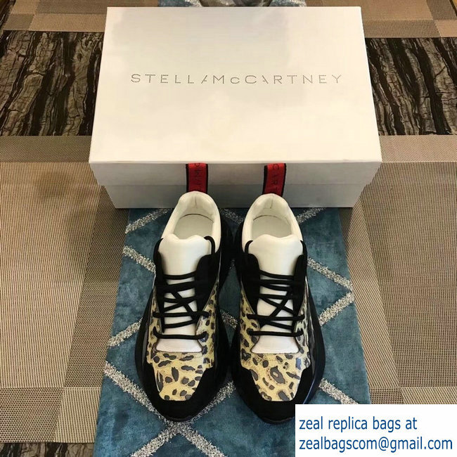 Stella McCartney Eclypse Sneakers Black/White/Leopard Spring 2019 - Click Image to Close