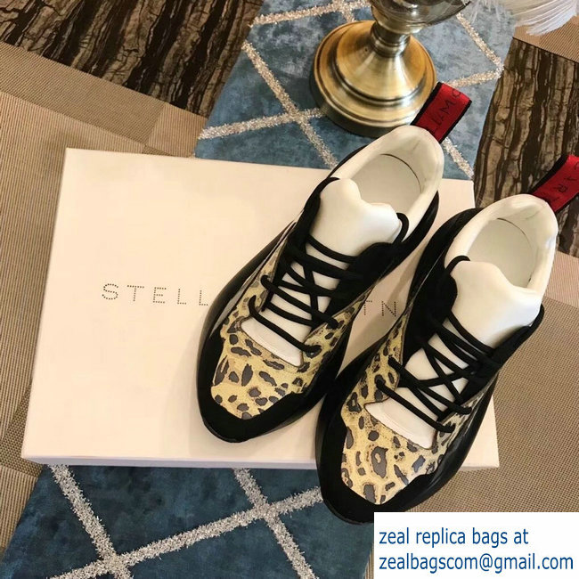 Stella McCartney Eclypse Sneakers Black/White/Leopard Spring 2019 - Click Image to Close
