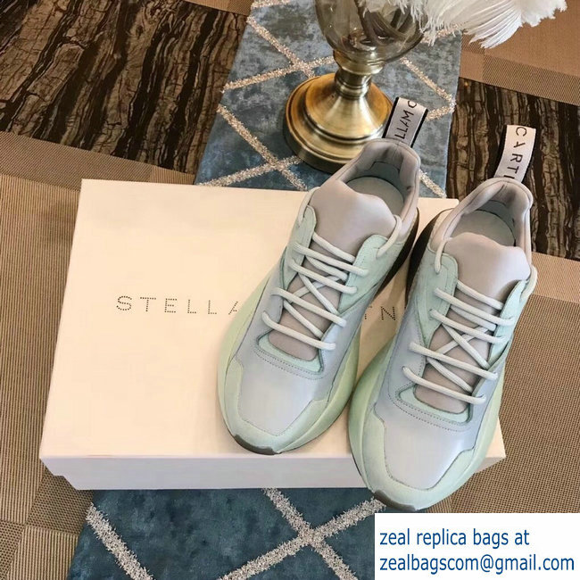 Stella McCartney Eclypse Sneakers Pale Blue/Green Spring 2019 - Click Image to Close