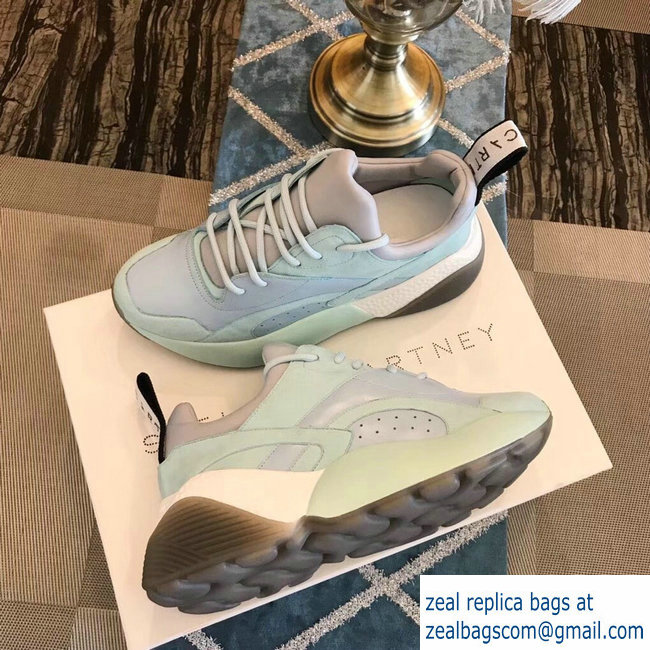 Stella McCartney Eclypse Sneakers Pale Blue/Green Spring 2019 - Click Image to Close