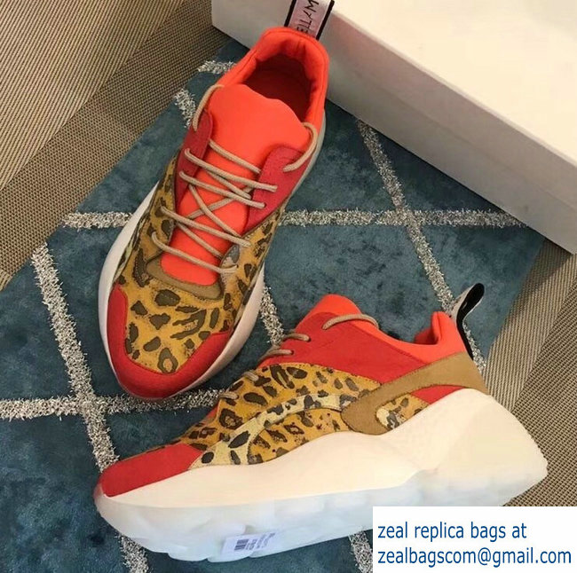 Stella McCartney Eclypse Sneakers Red/Leopard Spring 2019 - Click Image to Close