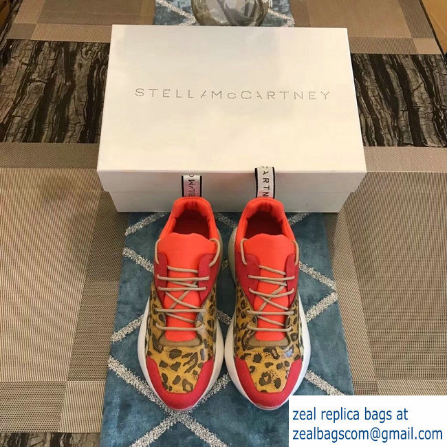 Stella McCartney Eclypse Sneakers Red/Leopard Spring 2019 - Click Image to Close