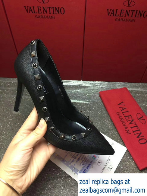 VALENTINO ROLLING ROCKSTUD PUMP 9.5CM all balck