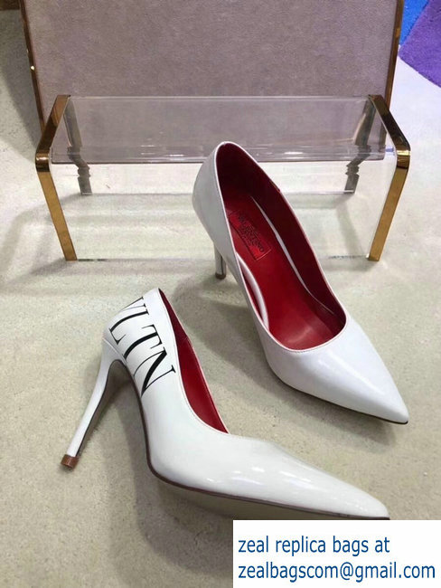 VALENTINO VLTN PATENT PUMP 9.5CM white