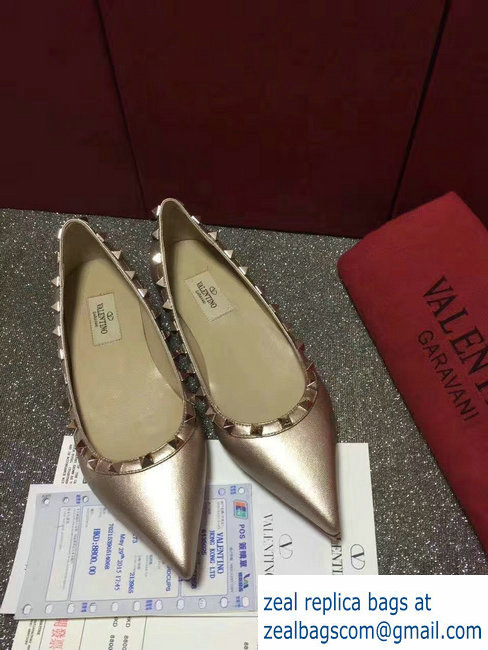 Valentino sheepskin rockstud ballet flats - Click Image to Close