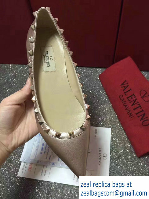 Valentino sheepskin rockstud ballet flats - Click Image to Close