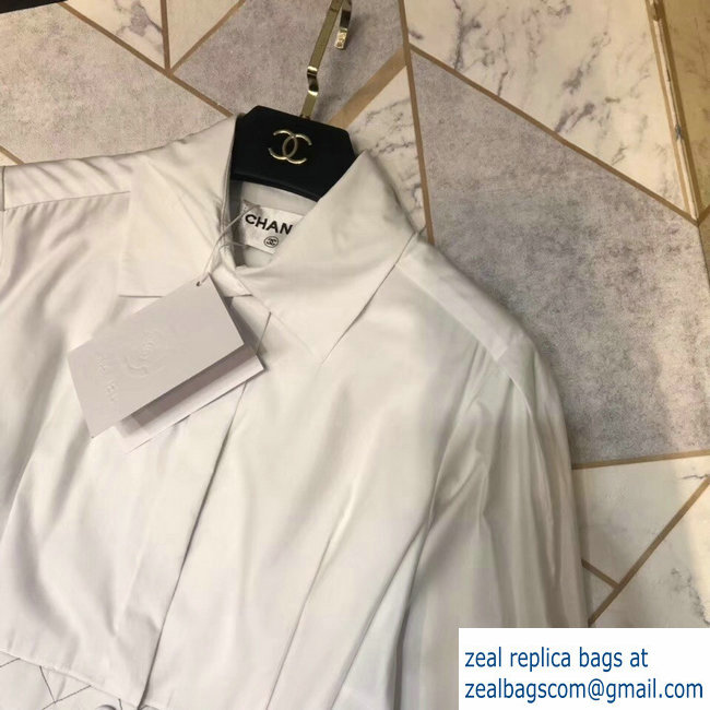 chanel spring 2019 silk shirt white