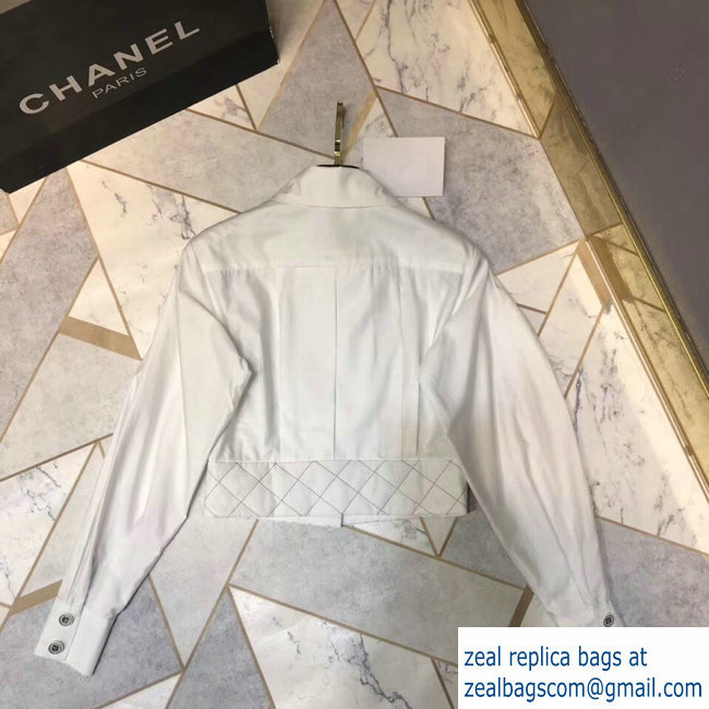 chanel spring 2019 silk shirt white