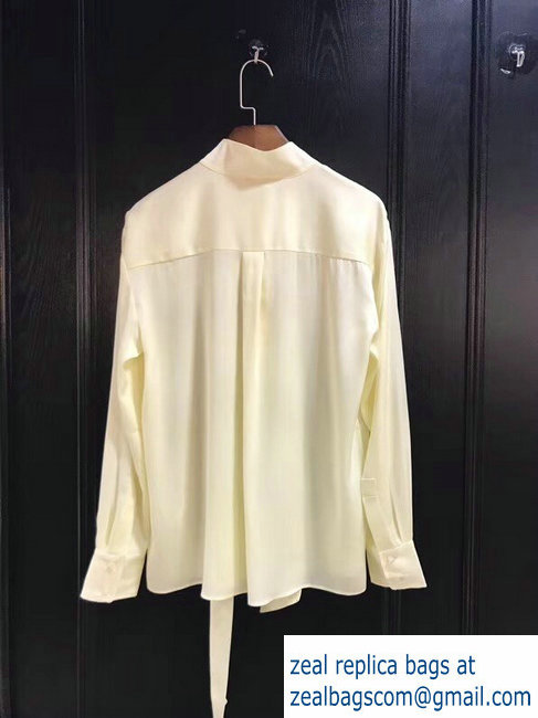 chloe white silk shirt with ribbons spring 2019 - Click Image to Close